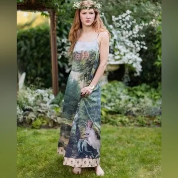 ✨NEW✨ Market of Stars Mythmaker Boho Vintage Art Soft Adjustable Dress - Picture 5 of 7